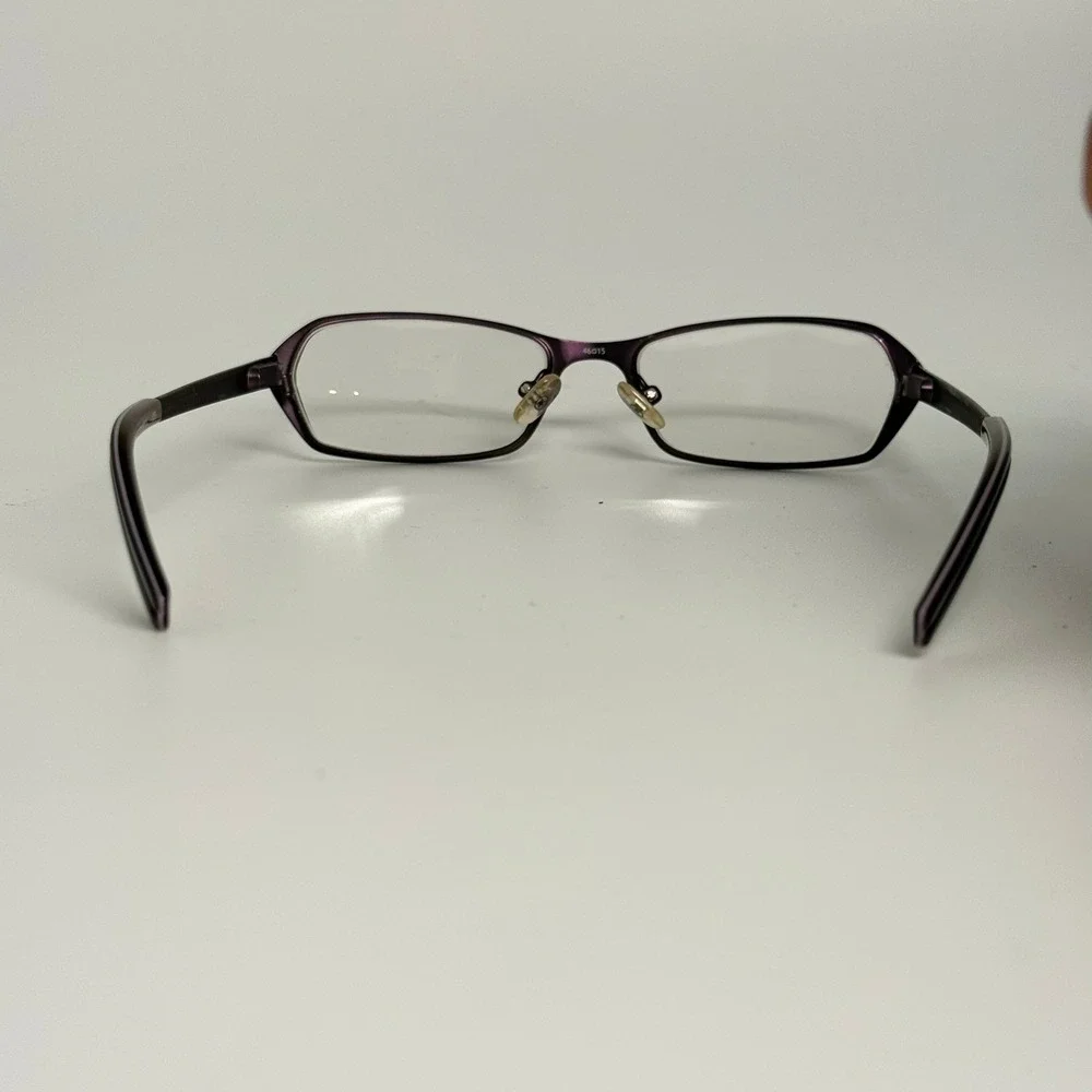 Converse Cookie Purple Rectangular Eyeglass Frames 46-15-125 Metal Glasses